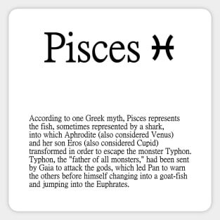 Pisces Zodiac Sign Sticker